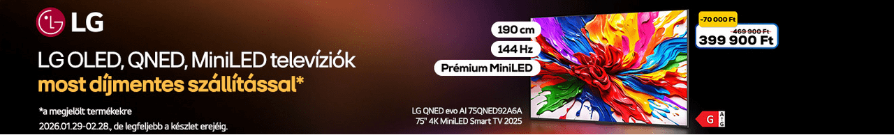 LG OLED, QNED, MiniLED televíziók most díjmentes szállítással*