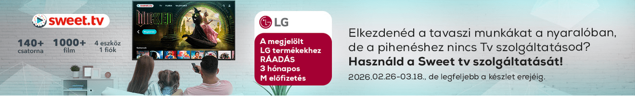 A megjelölt LG termékekhez ráadás 3 hónapos M előfizetés