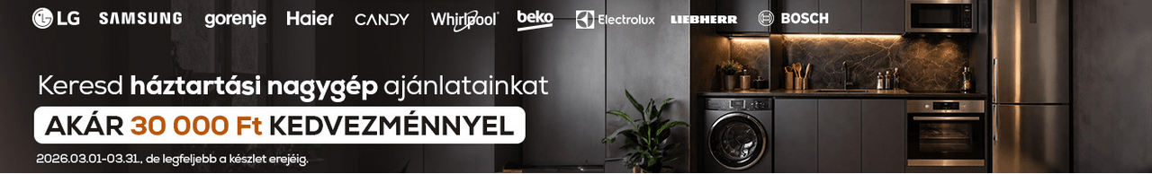 Keresd háztartási nagygép ajánlatainkat akár 30.000 Ft kedvezménnyel. Ez ennyi!