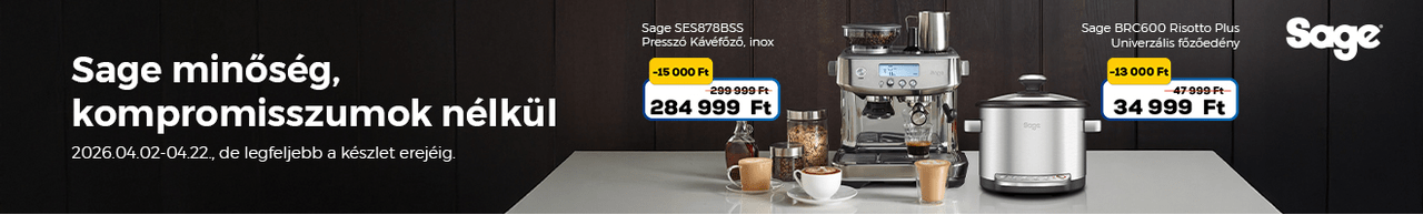 Sage the Barista Pro kávéfőzők ráadás zacckiütő dobozzal