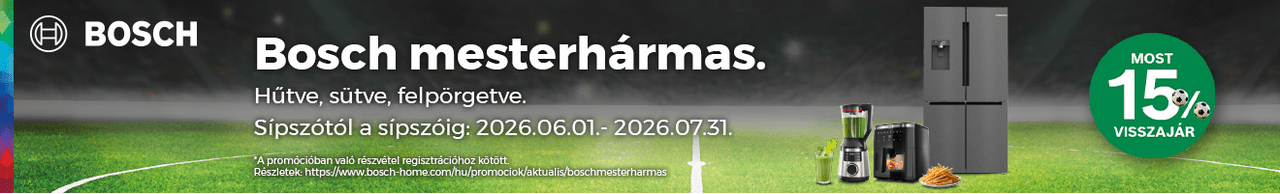 Bosch mesterhármasára 15% pénzvisszatérítéssel