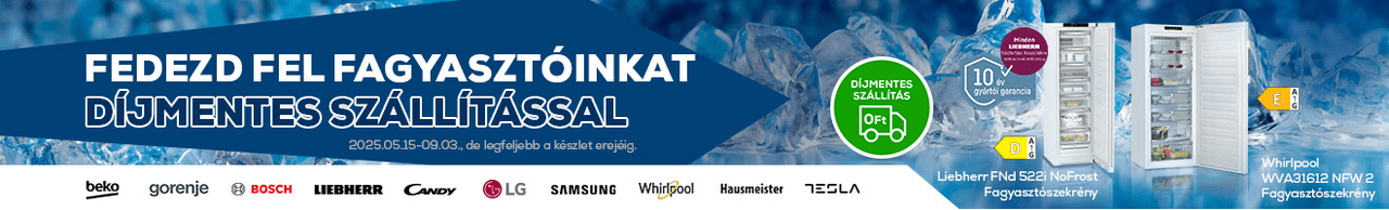 Fagyasztók díjmentes szállítással