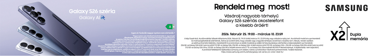 Megérkezett a Samsung Galaxy S26 széria