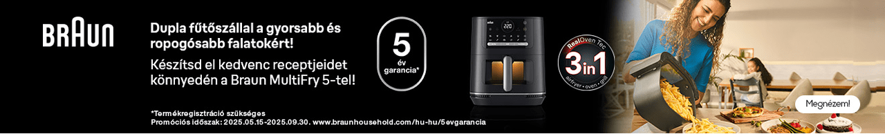 5 év garancia a Braun háztartási termékeire
