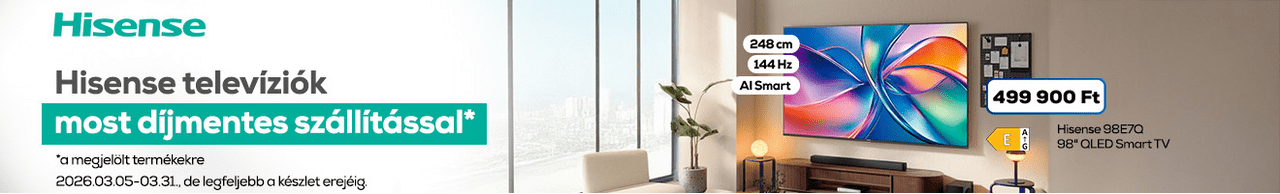 Hisense televíziók most díjmentes szállítással*