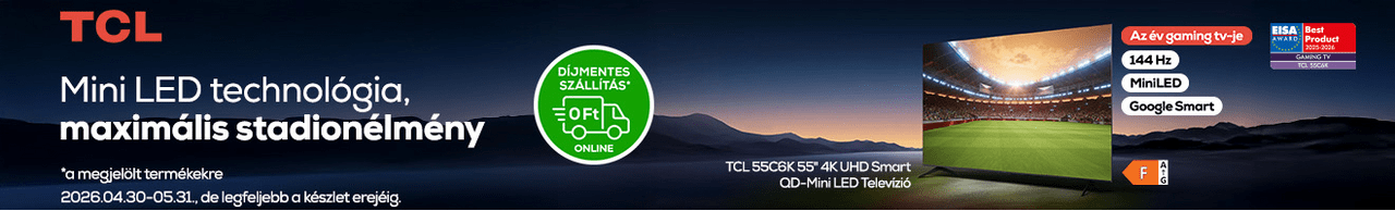 TCL miniLED technológia maximális stadion élmény. Ez ennyi!