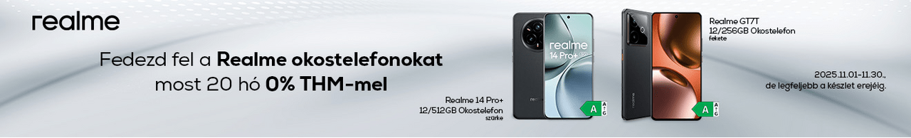Realme készülékek 0% THM-mel
