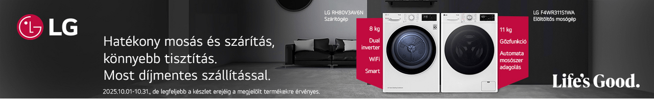 LG nagygépek díjmentes szállítással