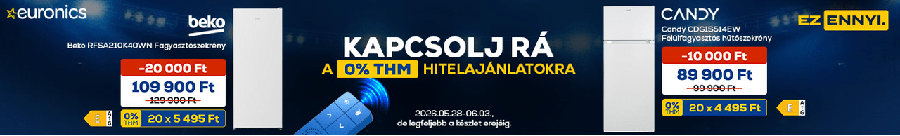 Promóciós hitel ajánlatok az Euronics-ban! Ez ennyi.