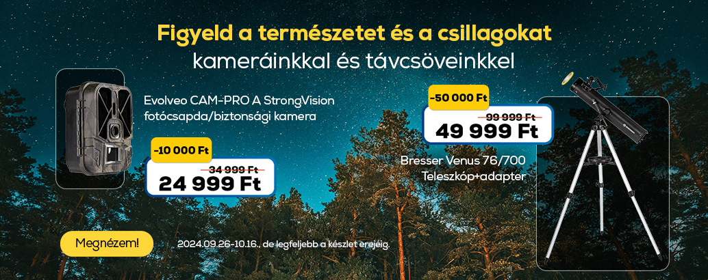 Figyeld a természetet és a csillagokat kameráinkkal és távcsöveinkkel