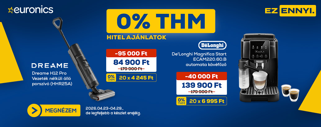 Promóciós hitel ajánlatok az Euronics-ban! Ez ennyi.