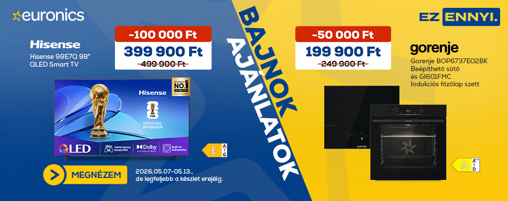 Bajnok ajánlatok az Euronics-nál!