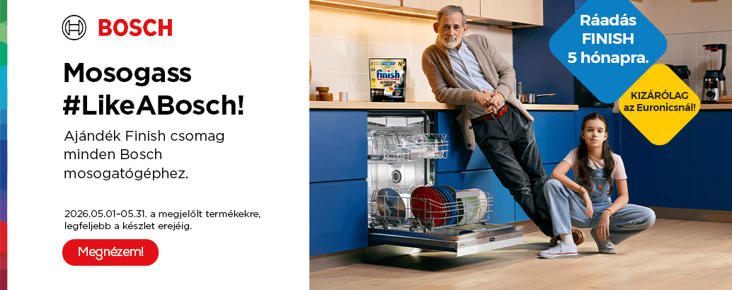 Bosch mosogatók ráadás Finish kapszulával 5 hónapra