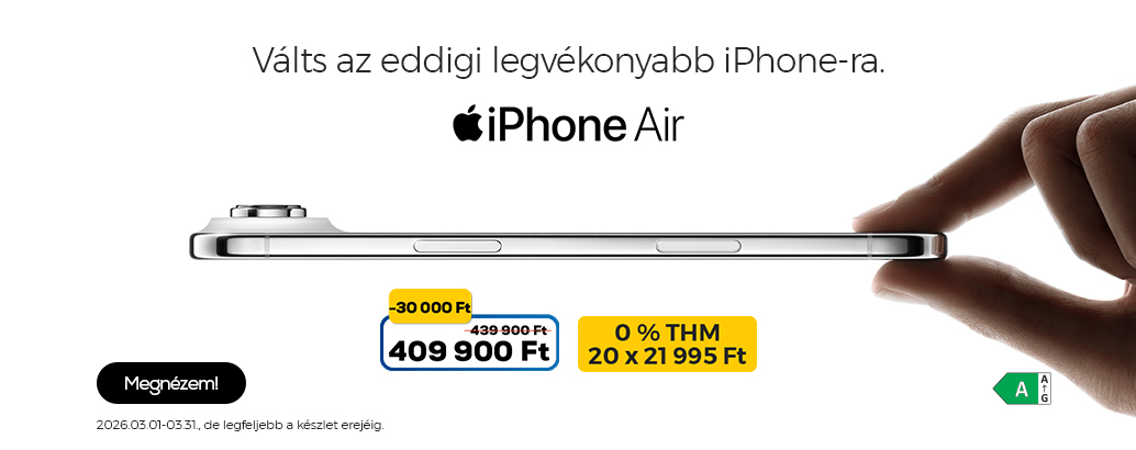 Apple iPhone Air 256GB Okostelefon, asztrofekete