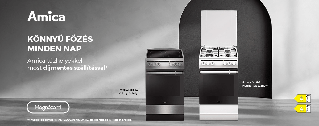 Könnyű főzés minden nap - Amica tűzhelyekkel most díjmentes szállítással*