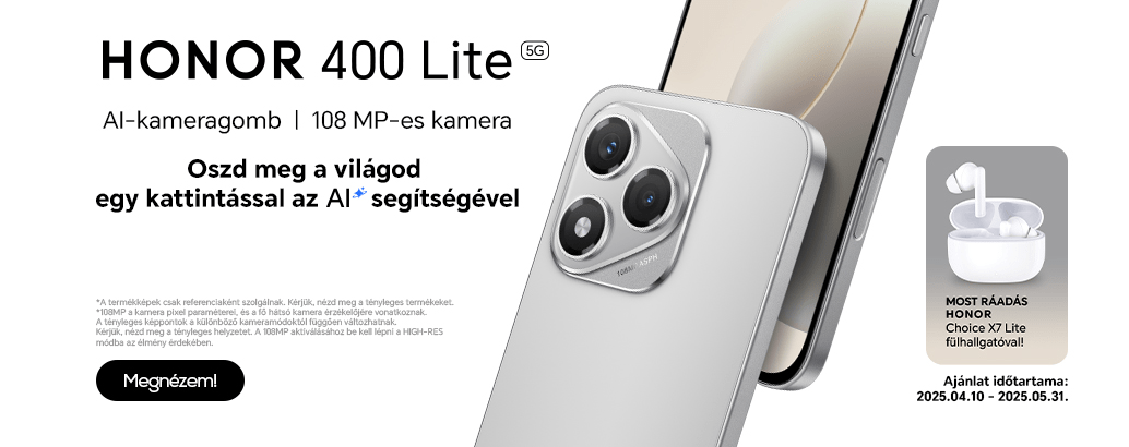 Honor 400 Lite ráadás fülhallgatóval