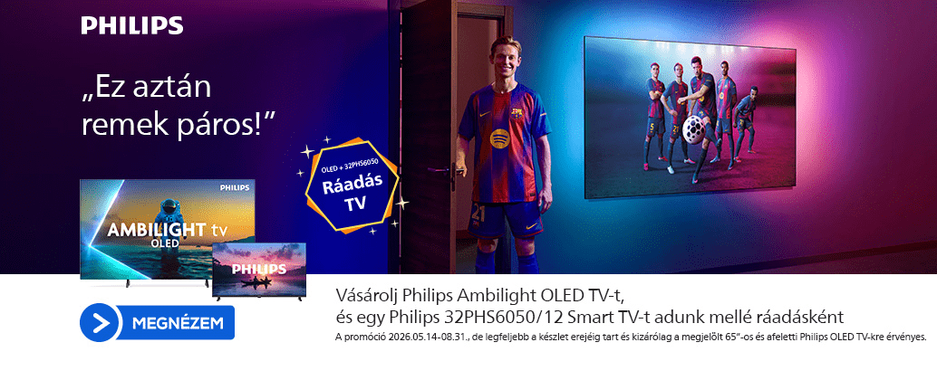Ez aztán a remek páros! Philips OLED TV-k ráadás televízióval