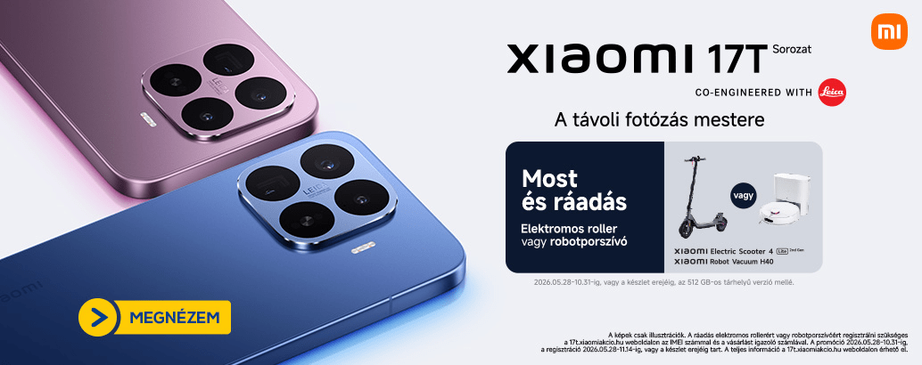 Xiaomi 17T sorozat a fotózás mestere megérkezett!