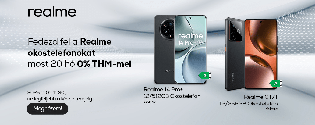 Realme készülékek 0% THM-mel