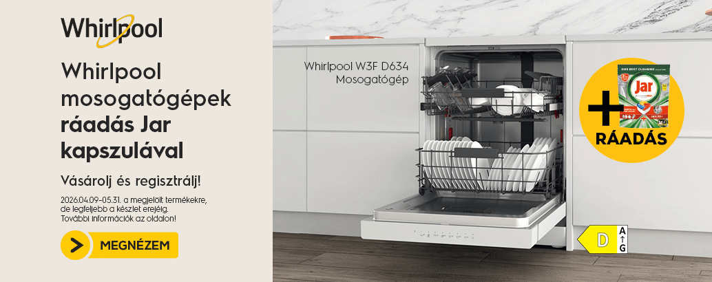 Whirlpool mosogatógépek ráadás JAR kapszulával