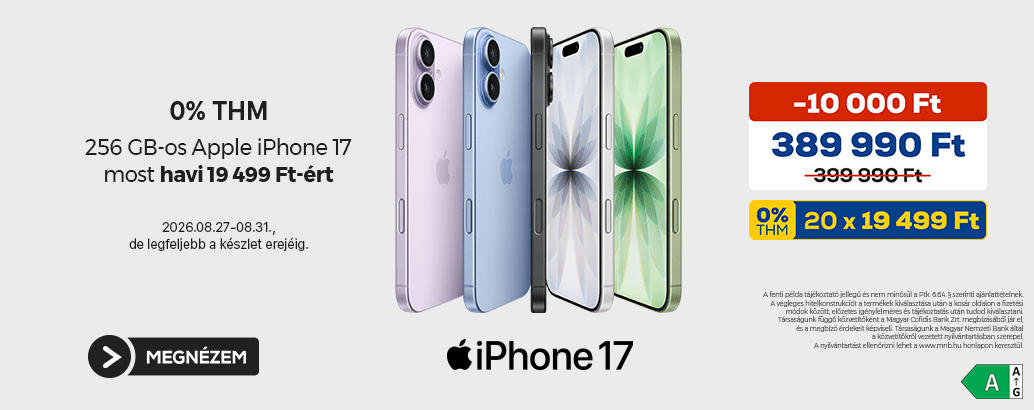 iPhone 17 0 % THM ajánlattal