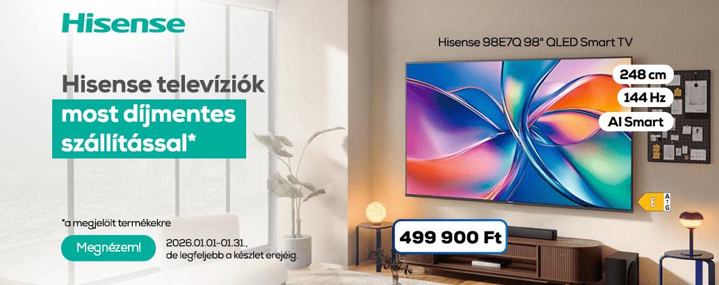 Hisense televíziók most díjmentes szállítással*