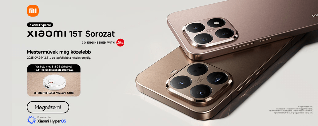 Xiaomi 15T 256GB ráadás robotporszívó