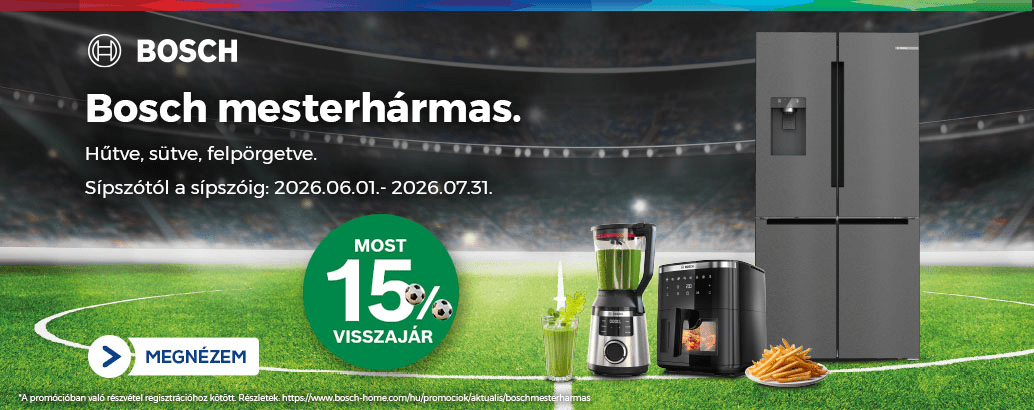 Bosch mesterhármasára 15% pénzvisszatérítés