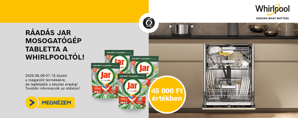Whirlpool mosogatógépek ráadás Jar kapszulával