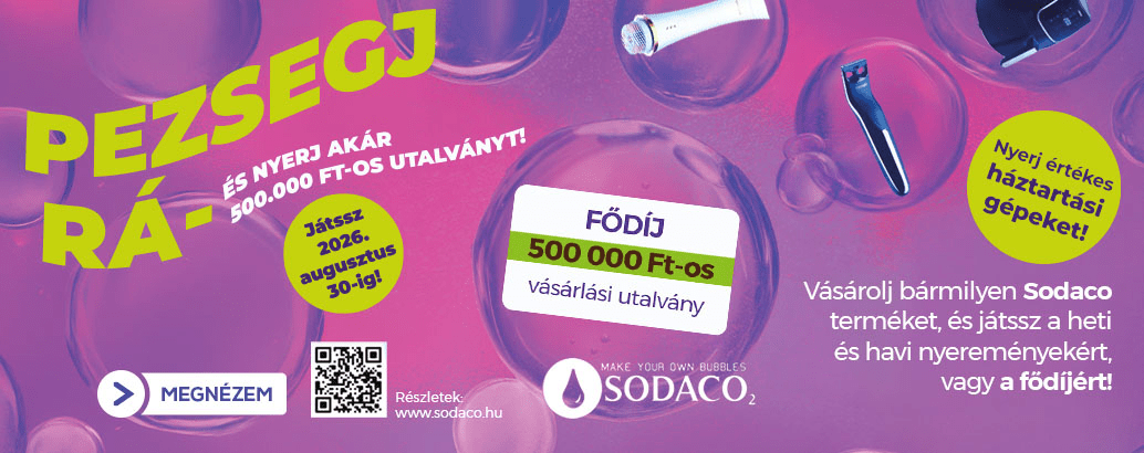 Pezsegj rá a SodaCo nyereményjátékra