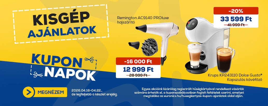 Kigép ajánlatok az Euronics-nál. Ez ennyi!
