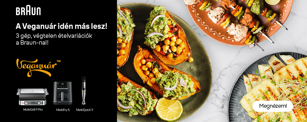 A Veganuár idén más lesz! 3 gép,végtelen ételvariációk a Braun-nal!