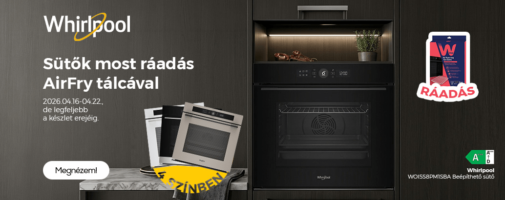 Whirlpool sütők most ráadás AirFry tálcával. Ez ennyi!