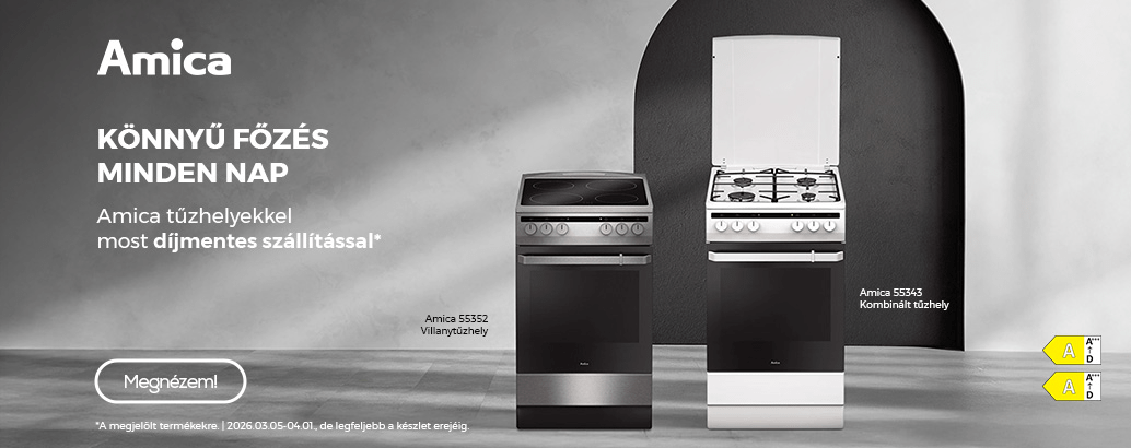 Könnyű főzés minden nap - Amica tűzhelyekkel most díjmentes szállítással*