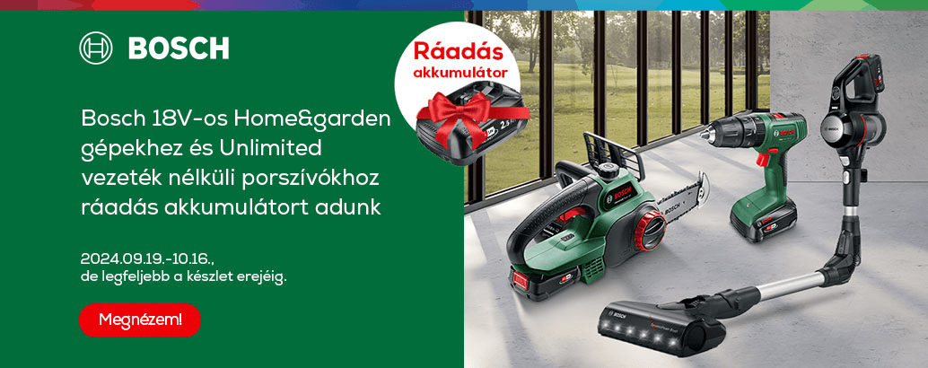 Bosch porszívók és barkács gépek ráadás akkumulátorral