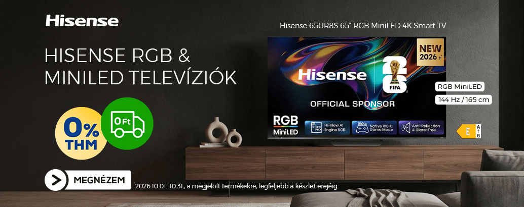 HISENSE RGB & MiniLED televíziók