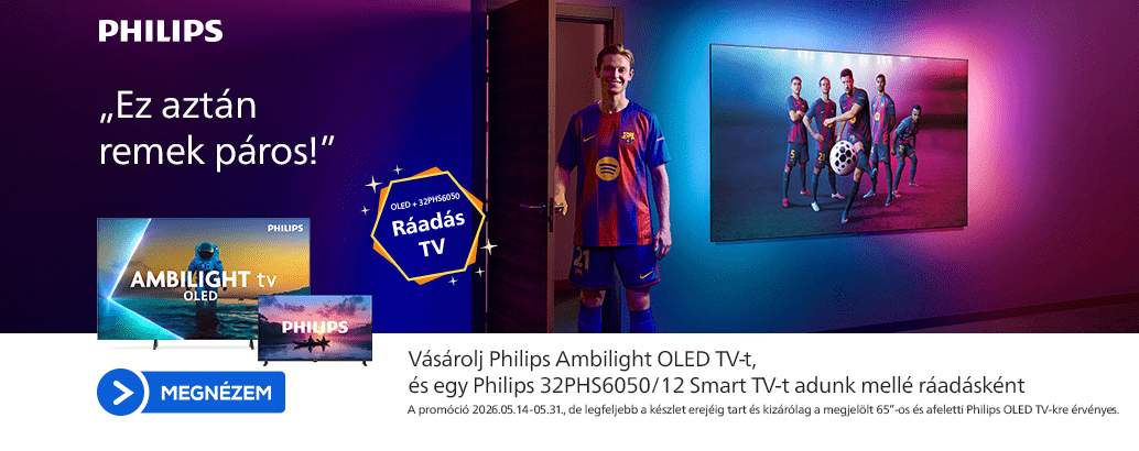 Ez aztán a remek páros! Philips OLED TV-k ráadás televízióval