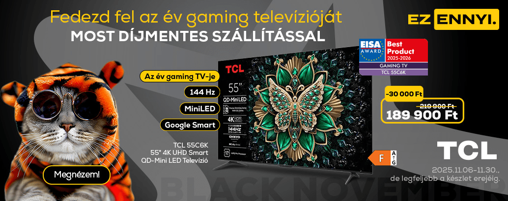 Fedezd fel az év gaming televízióját most díjmentes szállítással! Ez ennyi.