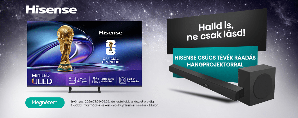 Halld is, ne csak lásd! Hisense csúcs TV-k ráadás hangprojektorral!