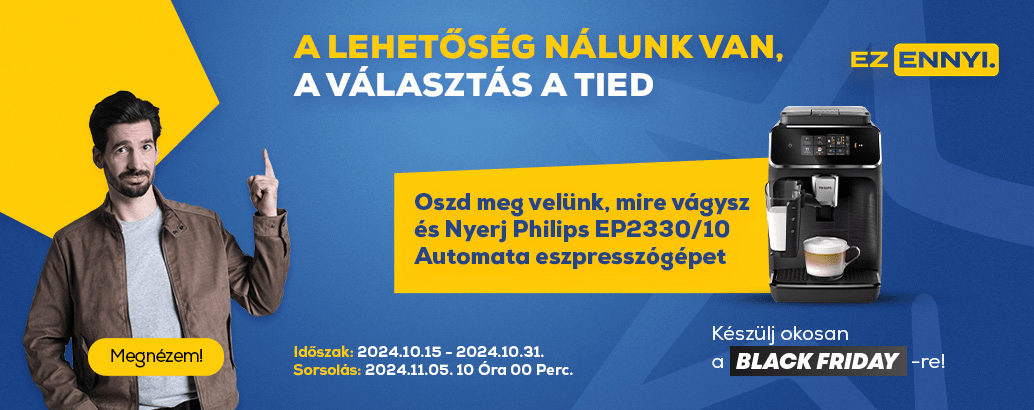 Oszd meg velünk, mire vágysz és Nyerj Philips EP2330/10 Automata eszpresszógépet