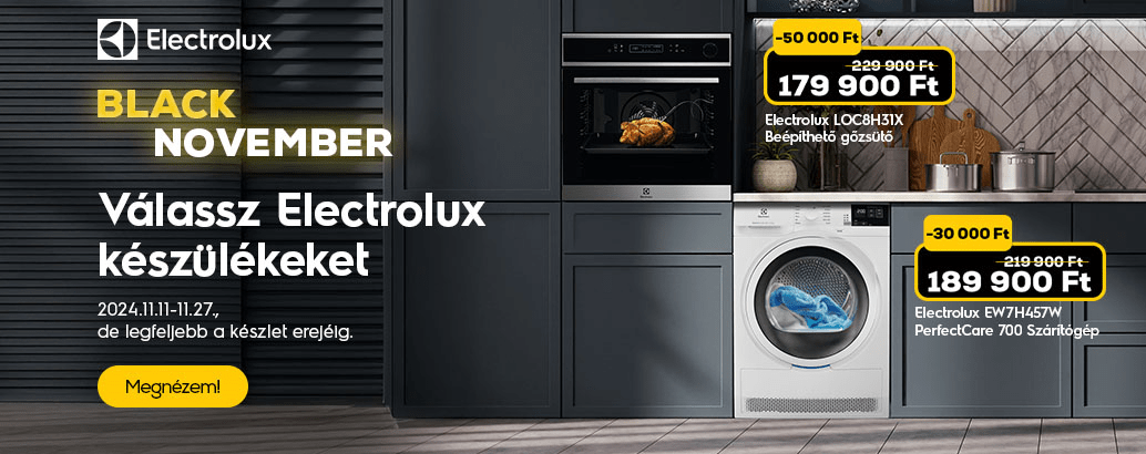 Black November. Válassz Electrolux készüléket!