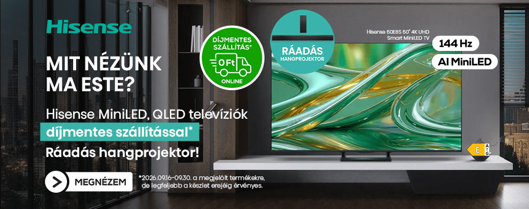 Hisense TV-k ráadás hangprojektorral