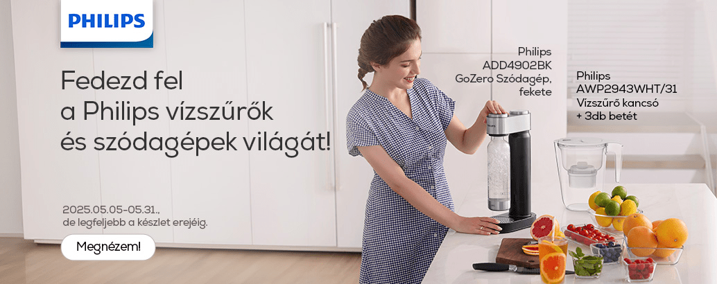 Fedezd fel a Philips vízszűrők és szódagépek világát!