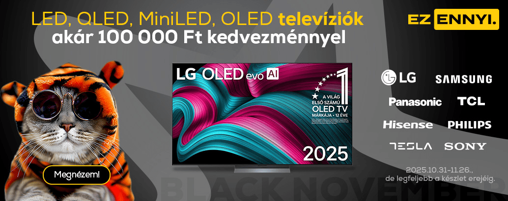 LED, QLED, MiniLED, OLED televíziók akár 100.000 Ft kedvezménnyel