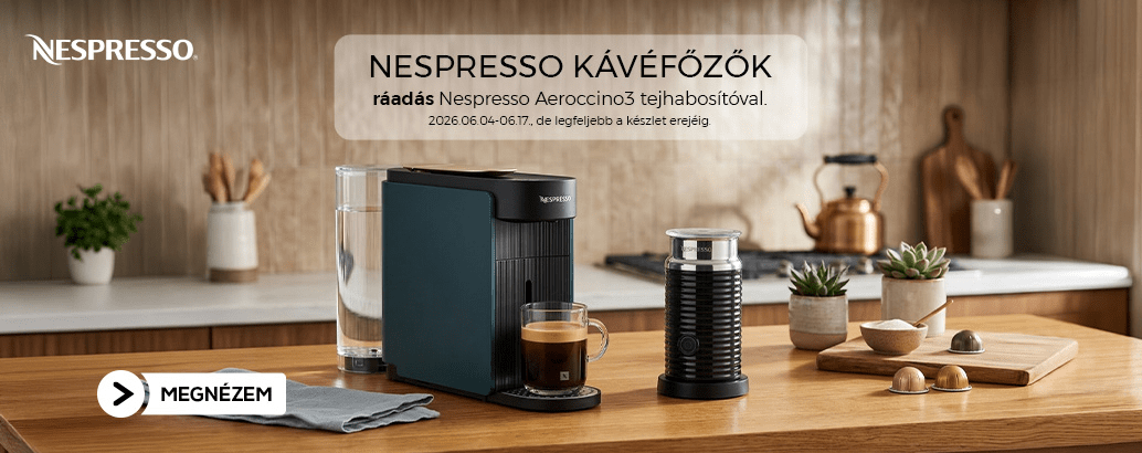Nespresso kávéfőzők ráadás tejhabosítóval