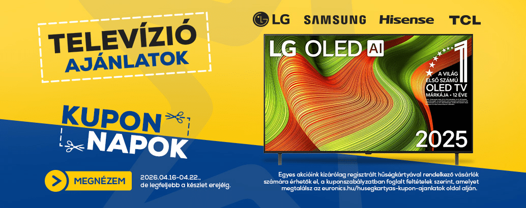 Televízió ajánlatok az Euronics-nál. Ez ennyi!