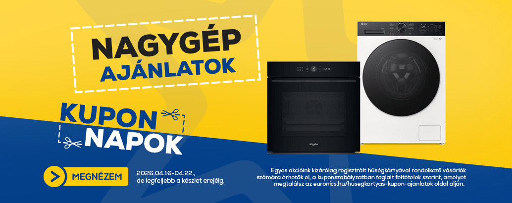 Nagygép ajánlatok az Euronics-nál. Ez ennyi!