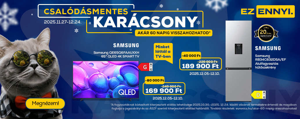 Csalódásmentes Karácsony az Euronicsban! Ez ennyi.