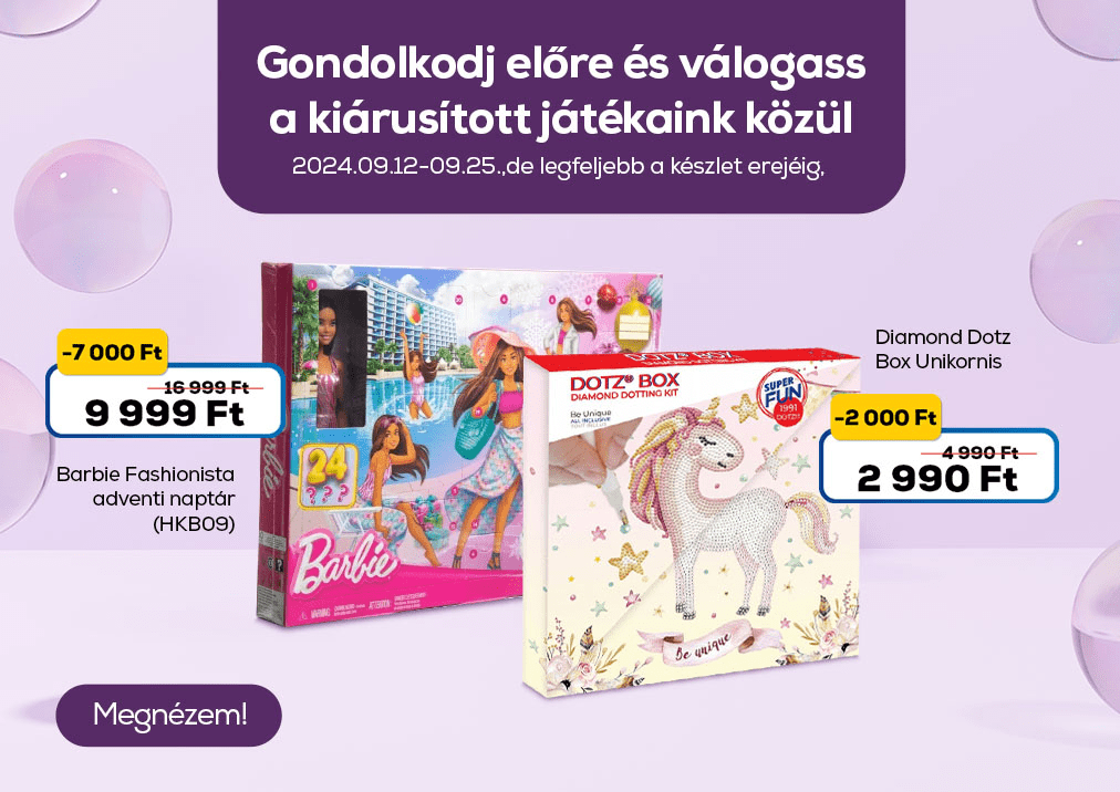 Gondolkodj előre és válogass a kiárusított játékaink közül