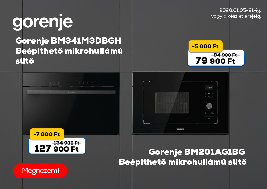 Gorenje BM341M3DBGH Beépíthető mikrohullámú sütő